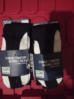 DSG Stirrup & Sanitary Baseball Socks - Size 8-13